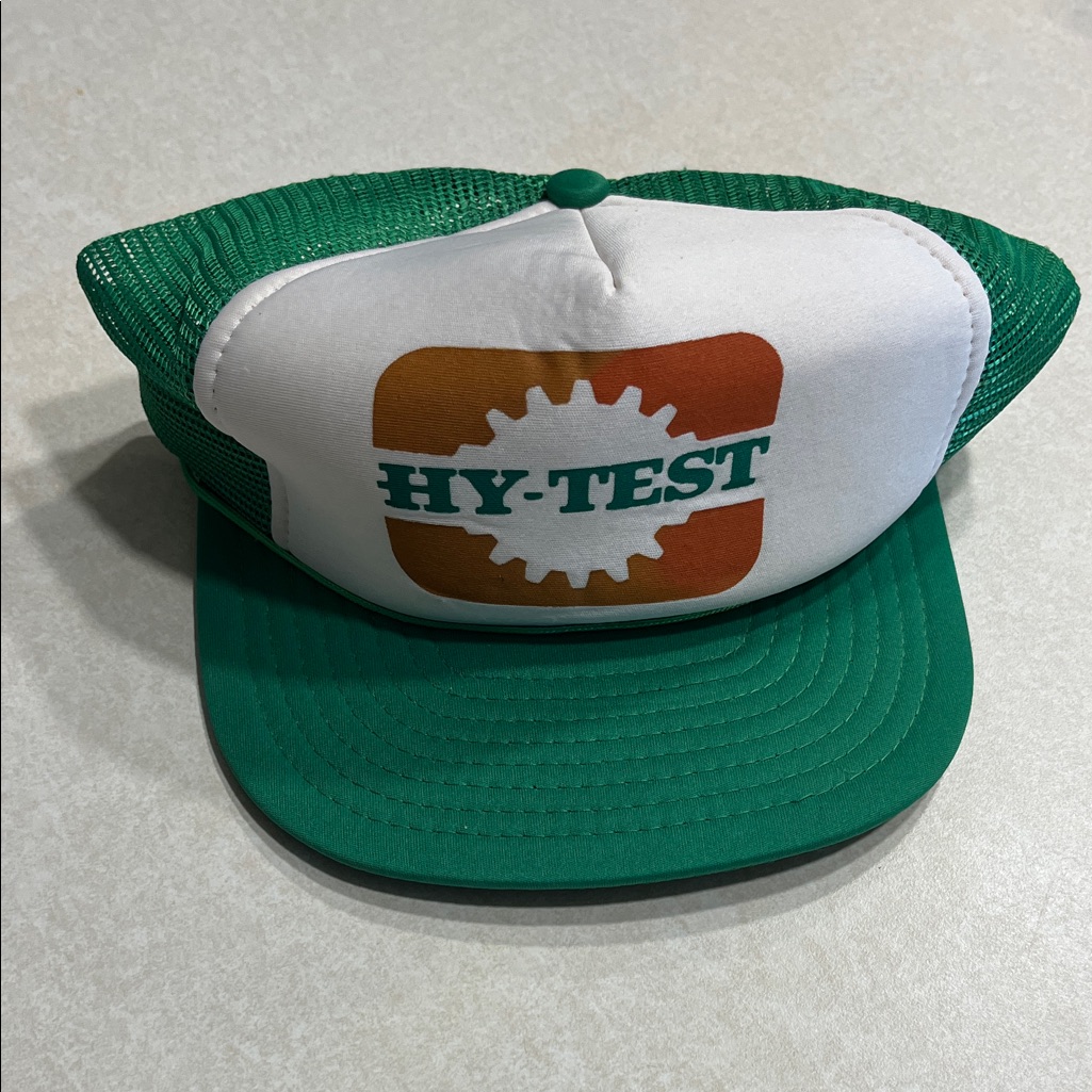 Vintage Green And White HyTest Trucker Hat Vintage Green And White HyTest Trucker Hat